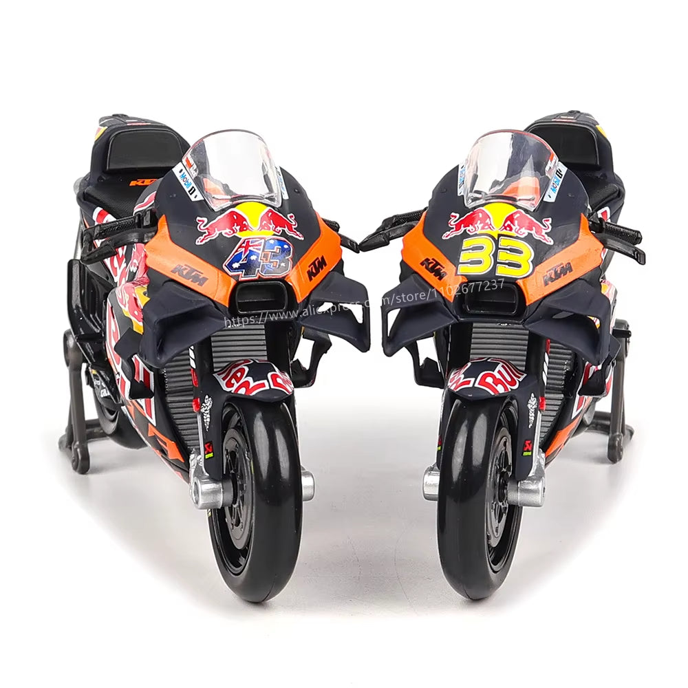 1:18 NEW 2023 Red Bull KTM Factory Racing #43 #33 Moto GP Racing Casting Alloy Motorcycle Model Collection Gift Toy