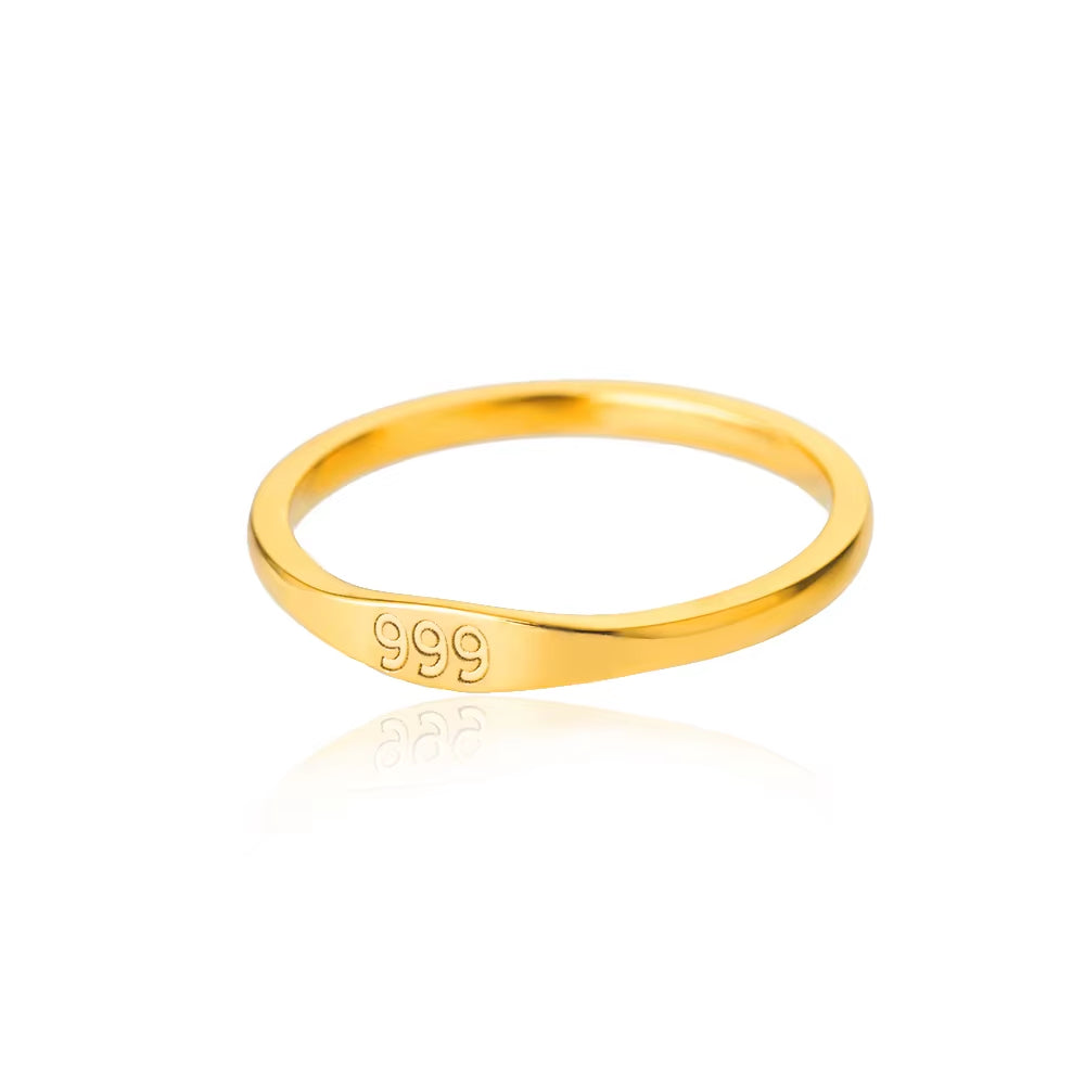 Lucky 11:11 Angel Number Rings for Women Stainless Steel Finger Ring Vintage Wedding Aesthetic Jewerly Gift Anillos Mujer