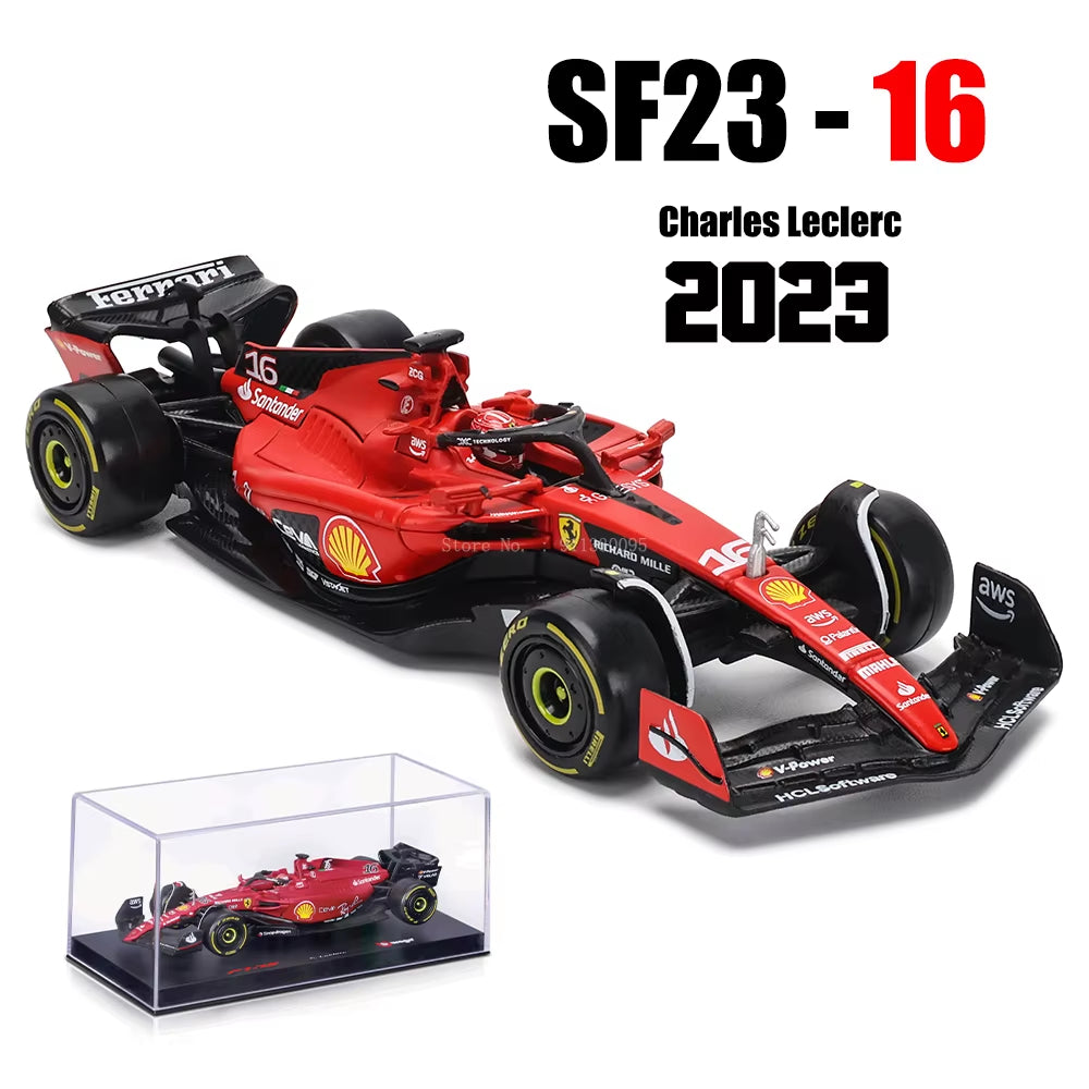 1:43 2024 2023 F1 Scuderia Ferrari SF24 SF23 #16 Lecler #55 Sainz Jr Alloy Luxury Car Die Cast Car Model Toy Series