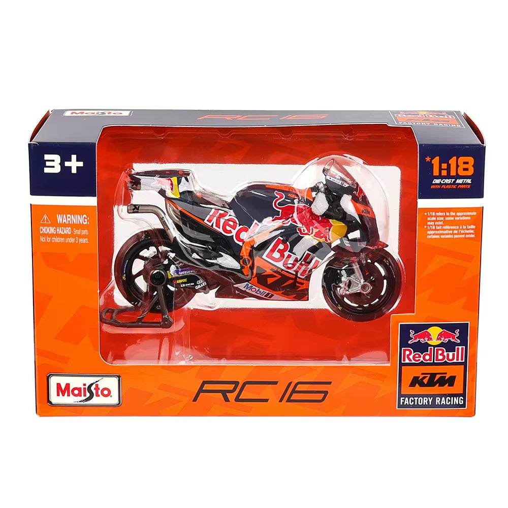 1:18 NEW 2023 Red Bull KTM Factory Racing #43 #33 Moto GP Racing Casting Alloy Motorcycle Model Collection Gift Toy