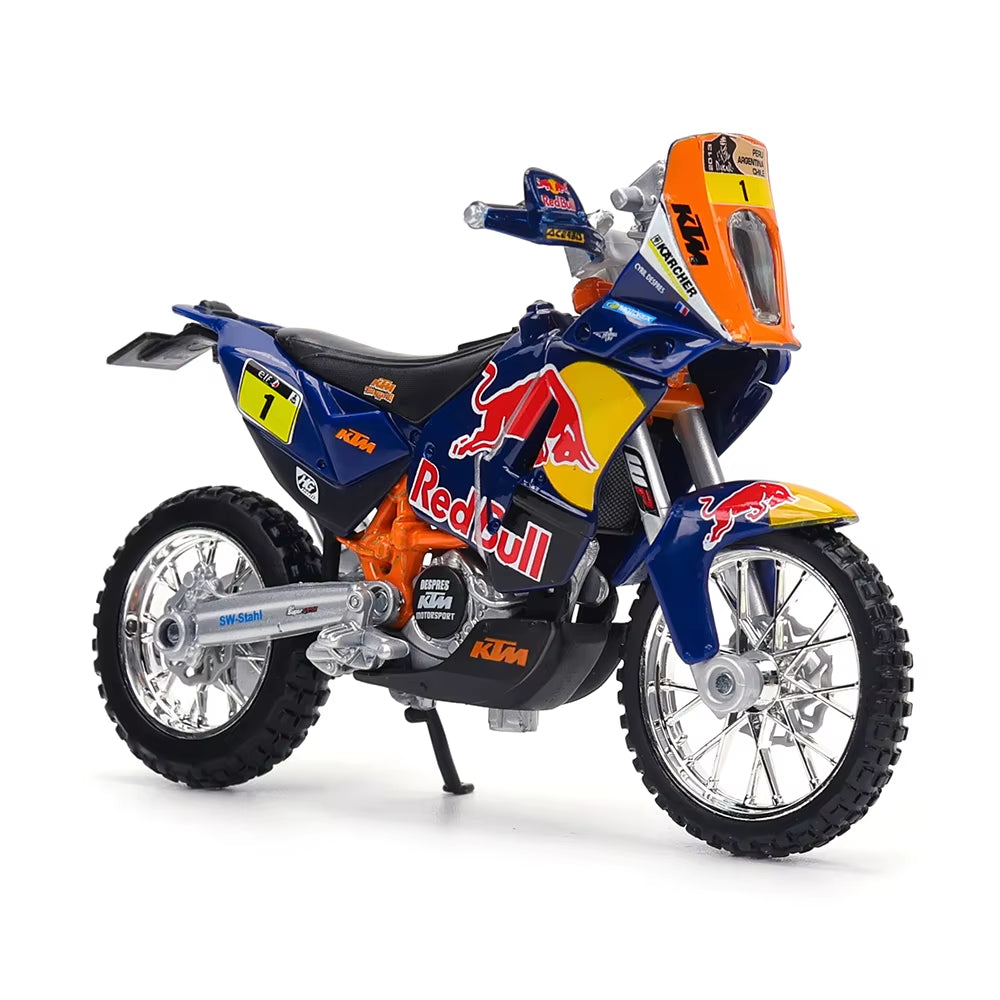 1:18 Red Bull KTM 450 Rally KTM 450 SX-F 2018 Authorized Simulation Alloy Motorcycle Model Toy Car Gift Collection