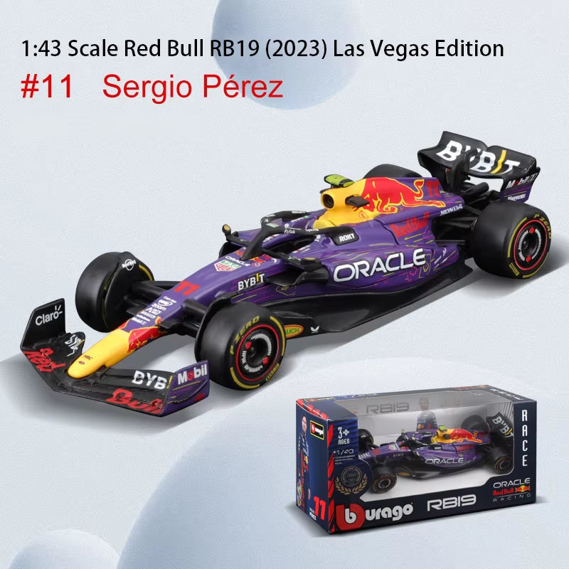 1:43 2024 RB20 F1 Red Bull Racing TAG Heuer 2023 RB19 Miami #1 Verstappen #11 Perez Alloy Car Die Cast Model Toy