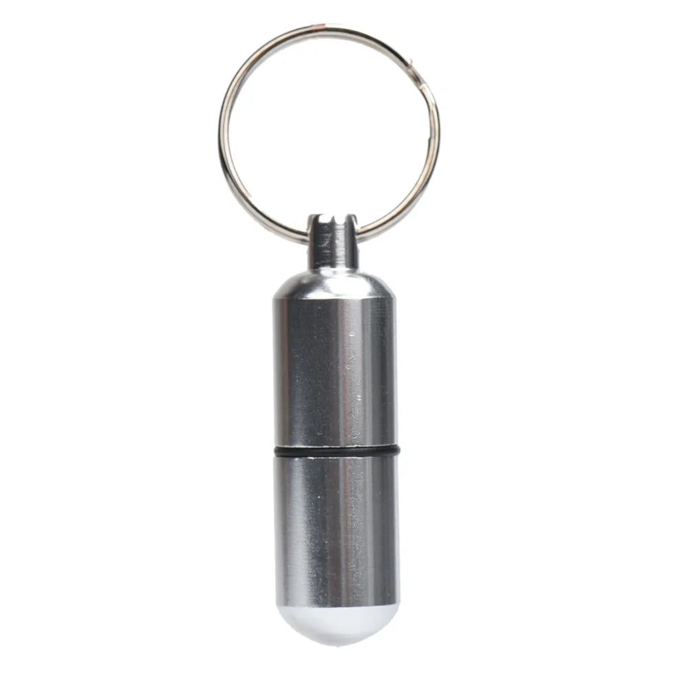 Heavy Duty Backpack New Mini Waterproof Aluminum Medicine Pill Box Bottle Holder Container Keychain Seventy2 System