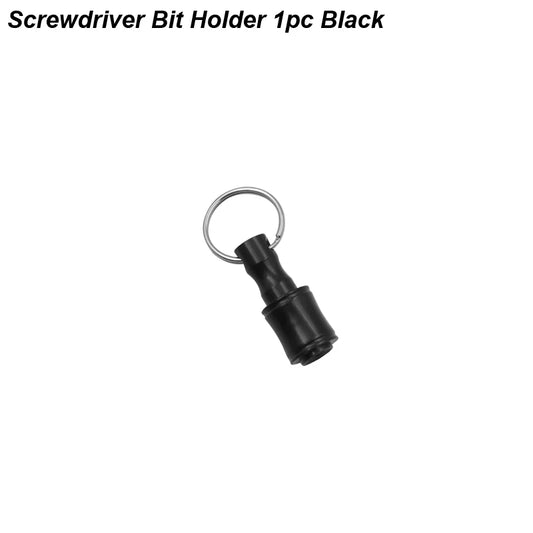 Screwdriver Bit Holder Keychain with Carabiner 1/4 Hex Shank Quick Release Extension Bar Screw Adapter Attachment Small Tool