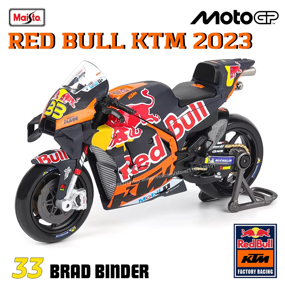 1:18 NEW 2023 Red Bull KTM Factory Racing #43 #33 Moto GP Racing Casting Alloy Motorcycle Model Collection Gift Toy