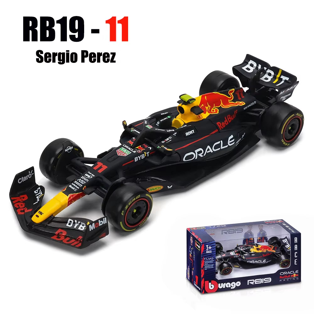1:43 2024 RB20 F1 Red Bull Racing TAG Heuer 2023 RB19 Miami #1 Verstappen #11 Perez Alloy Car Die Cast Model Toy